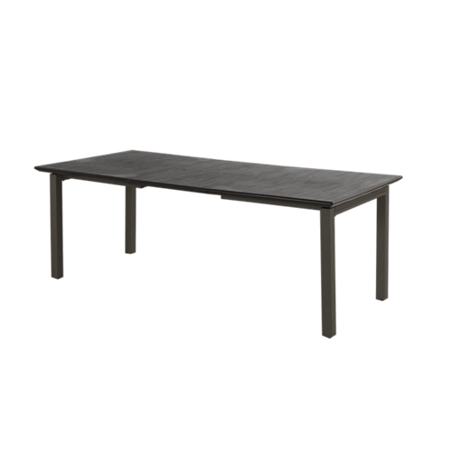 Mesa extensible resina madera marrón 73x160/220 cm