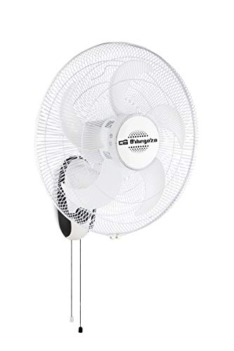 Ventilador de pared Orbegozo WF 0145, 5 palas, 3 velocidades, cabezal basculante, oscilante, 80 W