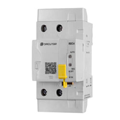Interruptor diferencial REC4 2P-40-30 con reinicio automático, blanco