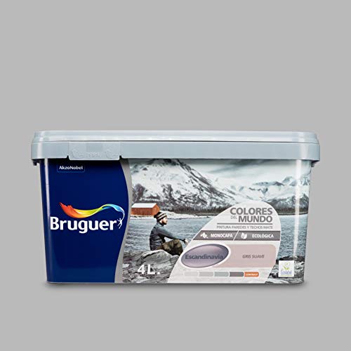 Bruguer Colors of the World Scandinavia Pintura mural monocapa Gris Suave, 4 L