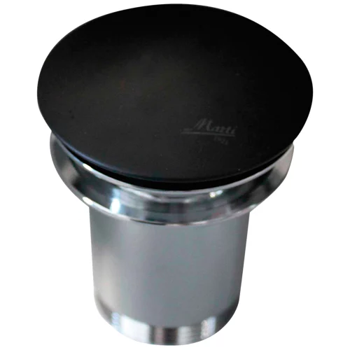 Válvula de desagüe para fregadero click-click cromo / negro deco