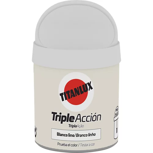 Titanlux pintura tester triple acción 75ml en color blanco