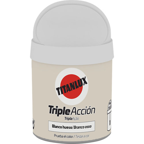Probador de pintura de triple acción Titanlux White Bone de 75 ml