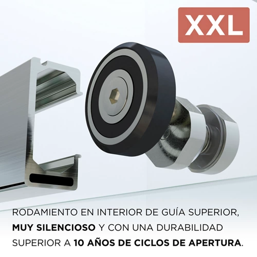 Biombo transparente corredero Tala perfil blanco 140x200 cm