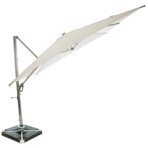 Paraguas cuadrado mykonos aluminio blanco 300x300 cm