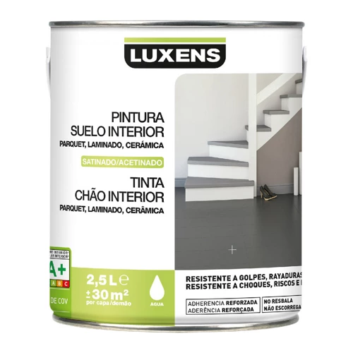 Pintura suelo blanco satinado blanco Luxens 2,5l