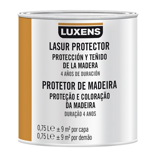 Protector exterior luxens madera satinada 750 ml blanco