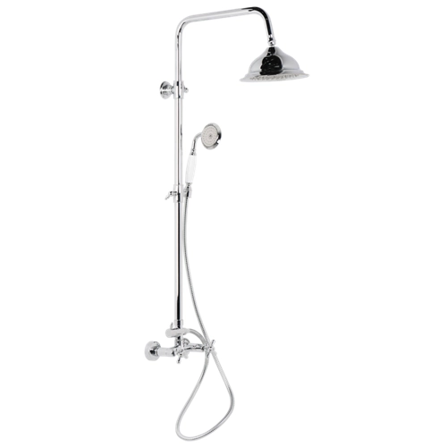 Columna de ducha Edouard Rousseau gris retro con dos tiradores