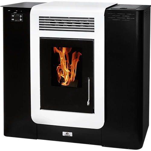 Estufa conductiva de pellets watt 10 kw negro/blanco