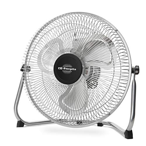 Orbegozo PW 1230 - Ventilador industrial Power Fan, inclinación regulable, aspas metálicas de 30 cm, 3 velocidades, asa de transporte, 45 W