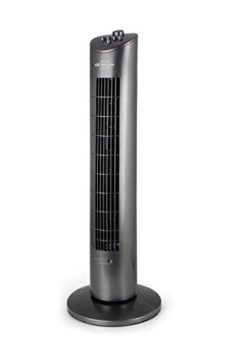 Orbegozo TW 0850 - Ventilador de torre oscilante, bandeja para esencias aromáticas, 3 velocidades, temporizador, altura 79 cm, 60 W