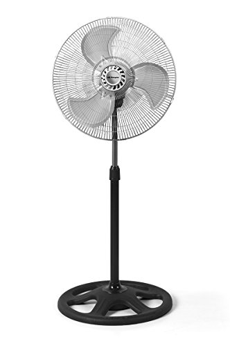 Orbegozo PWS 0547 Ventilador 3 en 1 (sobremesa, pie y pared), 3 velocidades, oscilante, asa de transporte, rejilla protectora, tamaño aspas 45 cm, 90 W, plástico, Negro