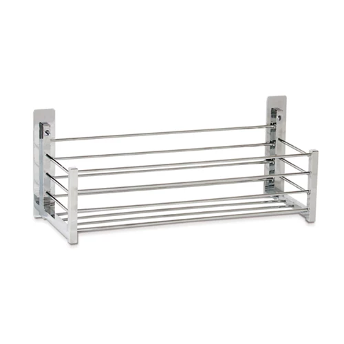 Jabonera cuadrada adhesiva cromada Cascais 35 cm