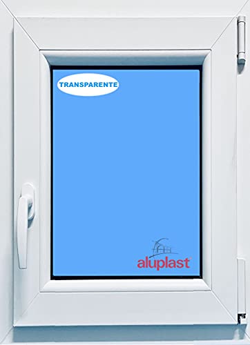 (V39T) Ventana PVC 700x1000 blanco Cristal transparente inclinado y girado a la derecha