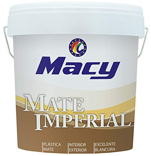 Pintura plástica mate Macy Imperial.  Liso especial.  750 mililitros.  Dentro y fuera.  el color blanco