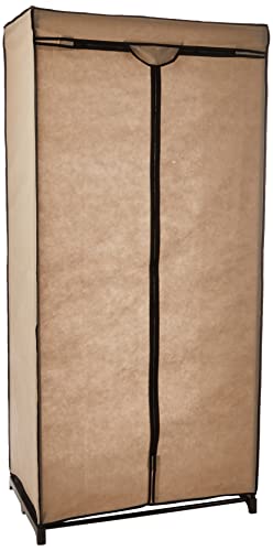 Closet de tela compactador.  Con estructura metálica y funda exterior, Medidas 75 x 50 x 160 cm, Color Beige, RAN6663