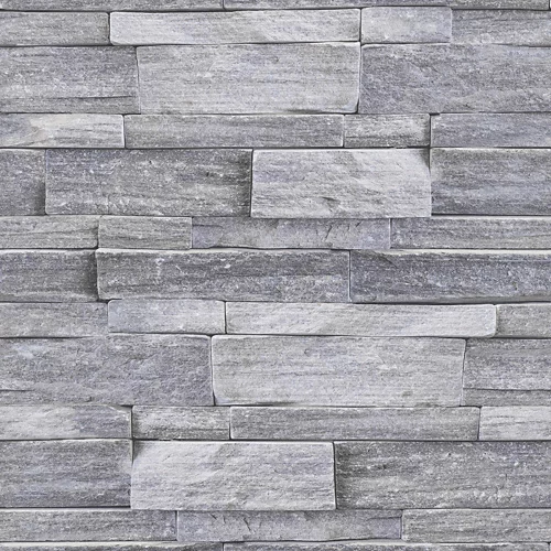 Papel pintado gris de piedra natural 5,3 m²