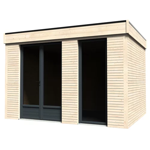 Almacén de madera Eco logde 9 de 365x249x299 cm y 10,91 m2