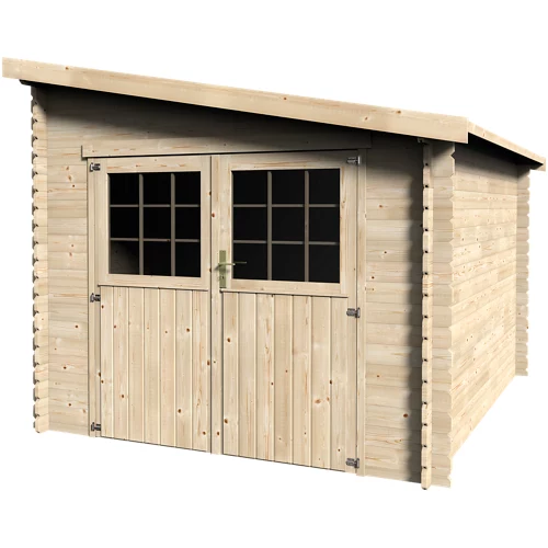Almacén de madera canadiense de 281x237x341 cm y 7,29 m2