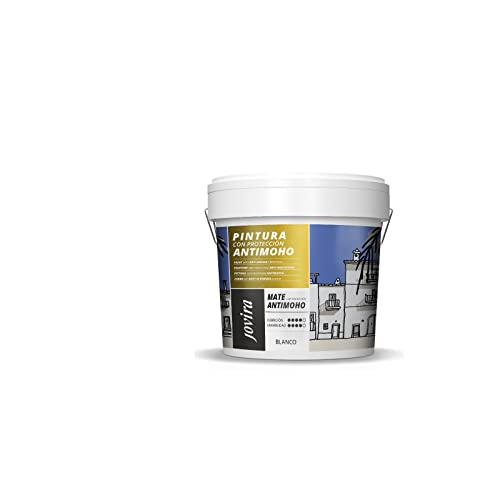 Pintura antimoho.  Previene el moho, resistente al moho en las paredes, aspecto mate.  (5 kilogramos, blanco)
