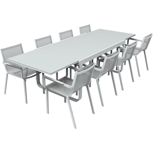 Conjunto exterior extensible aluminio owens-hudson para 6 personas