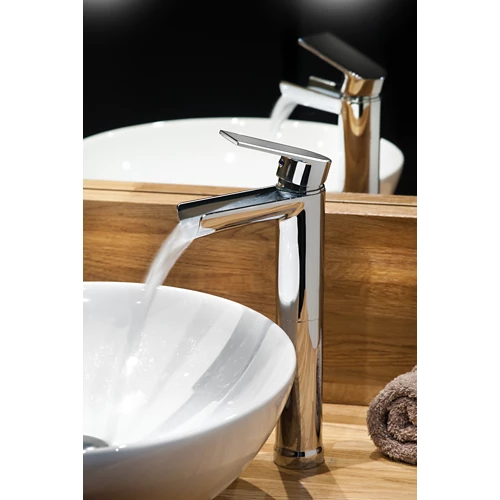 Mezclador de lavabo con marco alto mammoliti cascato cromo