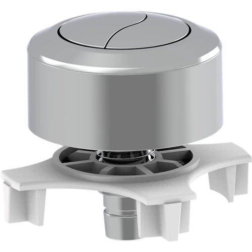 Botón doble cromado para tanque de ecuación