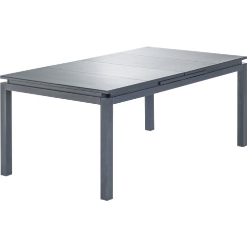 Mesa extensible en aluminio gris Odyssey 76,5x180/240 cm