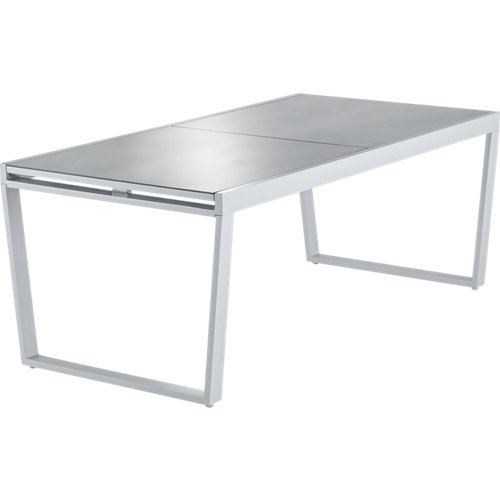 Mesa extensible Upsilon aluminio gris 75x190/300 cm
