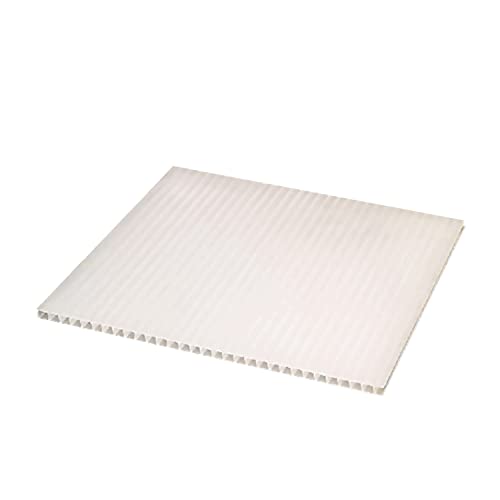 IRONLUX - Panel compacto de policarbonato celular - Lámina de policarbonato blanco 6 mm - Lámina de policarbonato 1195 x 595 mm - Protección UV