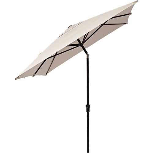 La sombrilla rectangular de aluminio marrón era de 194x300 cm.