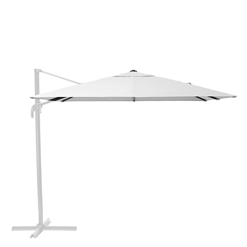 Parasol exterior excéntrico con material sonoro LED blanco