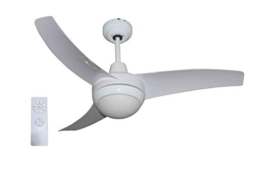 Ventilador de techo con mando a distancia y lámpara - 3 velocidades y temporizador hasta 8h.  - Ventilador de techo de 105 cm de diámetro