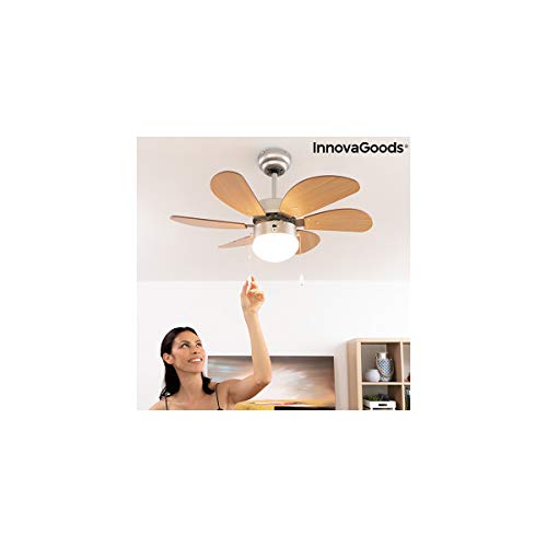 InnovaGoods - Ventilador de techo con luz Ø 75 cm 55W