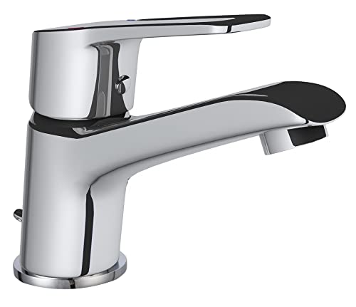 Grifo para lavabo de latón, Cromo.Grifo de baño, agua fría y caliente, grifo de baño clásico, grifo de lavabo monomando