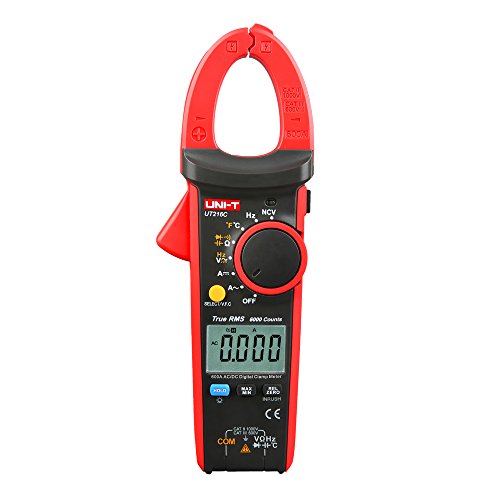 UNI-T UT216C 600A Pinza amperimétrica digital AC DC Multímetro de rango automático de corriente NCV VFC Diodo LCD Linterna Probador de temperatura