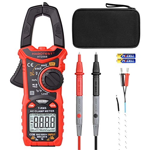 Multímetro digital SP-Cow 6000 con contador de rango automático, NCV voltaje AC/DC, temperatura, corriente alterna, continuidad, resistencia, capacitancia, pantalla LCD, probador de diodos