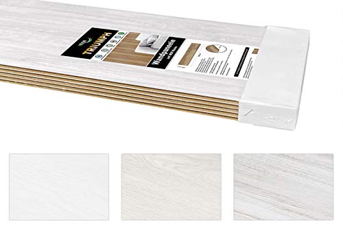 Paneles Triumh MDF - Azulejos de pared y techo de paneles de madera modernos - (teca abierta, patrón de 20 cm) Panel de techo de revestimiento interior de madera