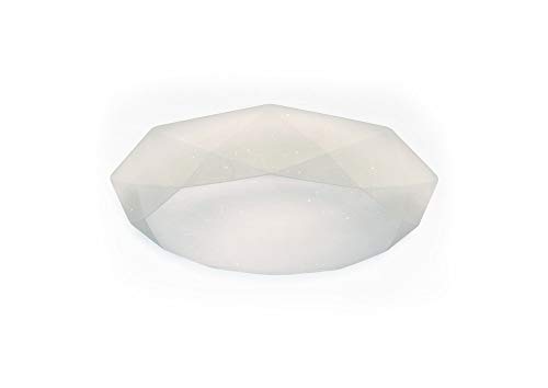 Mantra - Plafón Led Diamante 21w Luz Fría 5000K, Color Blanco