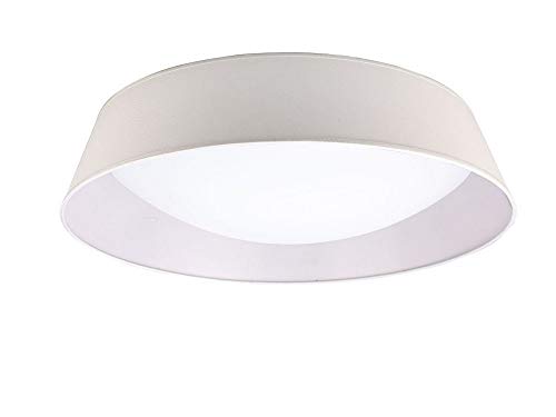 Inspired Mantra - Nordica Plafón - Techo Afeitado, 9 luces E27, 90 cm, acrílico blanco con pantalla blanco marfil