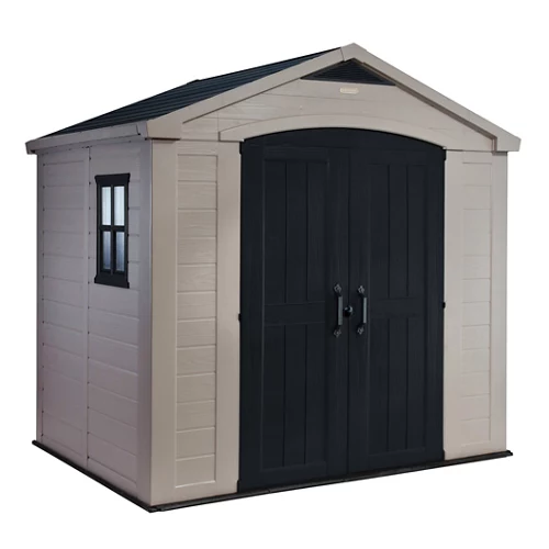 Almacén de resina Domus 8x6 de 256,5x243x182 cm y 4,4 m2
