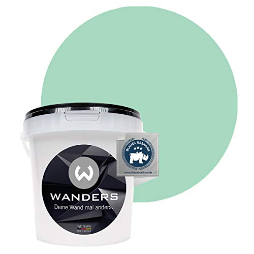 Pintura mural Wanders24 Pintura mate para lata (1 litro, verde Tíbet) Pintura lavable, creativa y escribible para lata