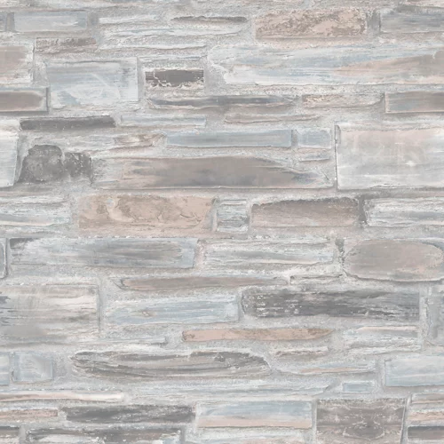 Papel imitación ladrillo gris de 5,3 m²