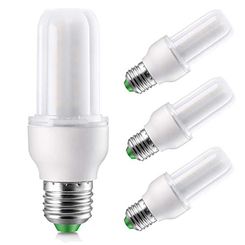 Bombilla LED E27, LED tubular Elrigs de 7 W Equivalente a bombillas halógenas de bajo consumo de 60 W o 12 W, iluminación blanca fría de 6000 K para iluminación de habitaciones no regulable, 4 unidades