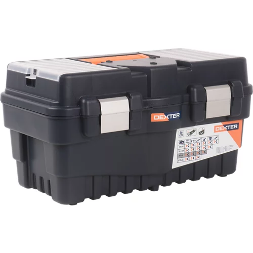 Caja de herramientas Dexter con una capacidad de 28 litros