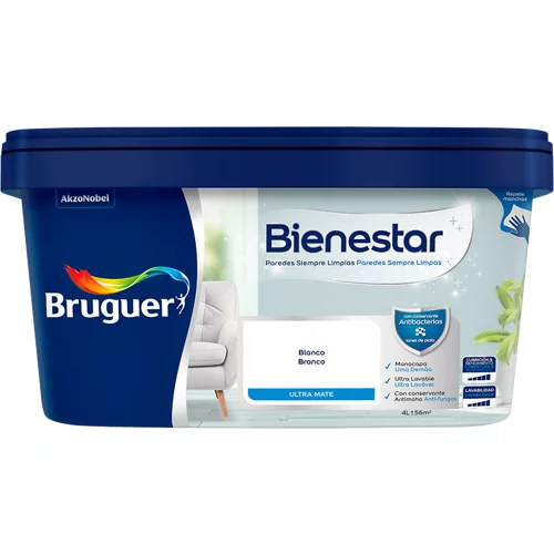 Bruguer pintura bienestar 4l blanco