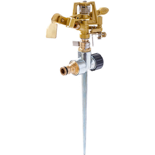 Aspersor metálico Geolia con varilla de impacto para 500m2