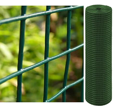 Bobina Malla Metálica Galvanizada Cuadrada Plastificada 6X6-1X25M