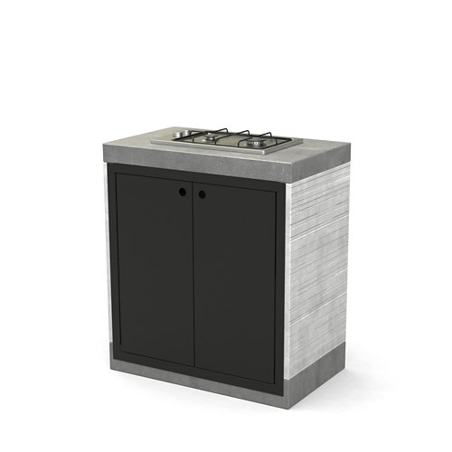 Encimera de hormigón para barbacoa 47x93x78 cm