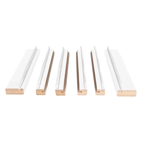 Kit de moldura para caseneto 105 mdf blanco para puerta doble corredera